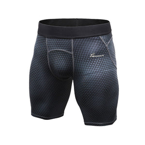 Men Running Shorts Compression Sports Short Leggings Gym Fitness Short Tights Slim Bodybuilding