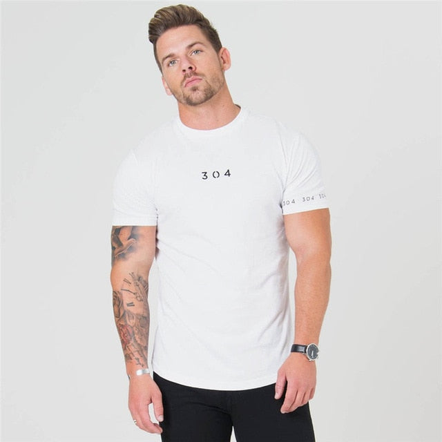 Gym Cotton t shirt Running Shirt Men Quick Dry Short Sleeve Fitness T-shirts Gym Training