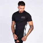 Gym Cotton t shirt Running Shirt Men Quick Dry Short Sleeve Fitness T-shirts Gym Training