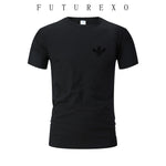 Fashion new men's fitness T-shirt Slim body Sweatshirt running training sports shirt