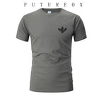 Fashion new men's fitness T-shirt Slim body Sweatshirt running training sports shirt