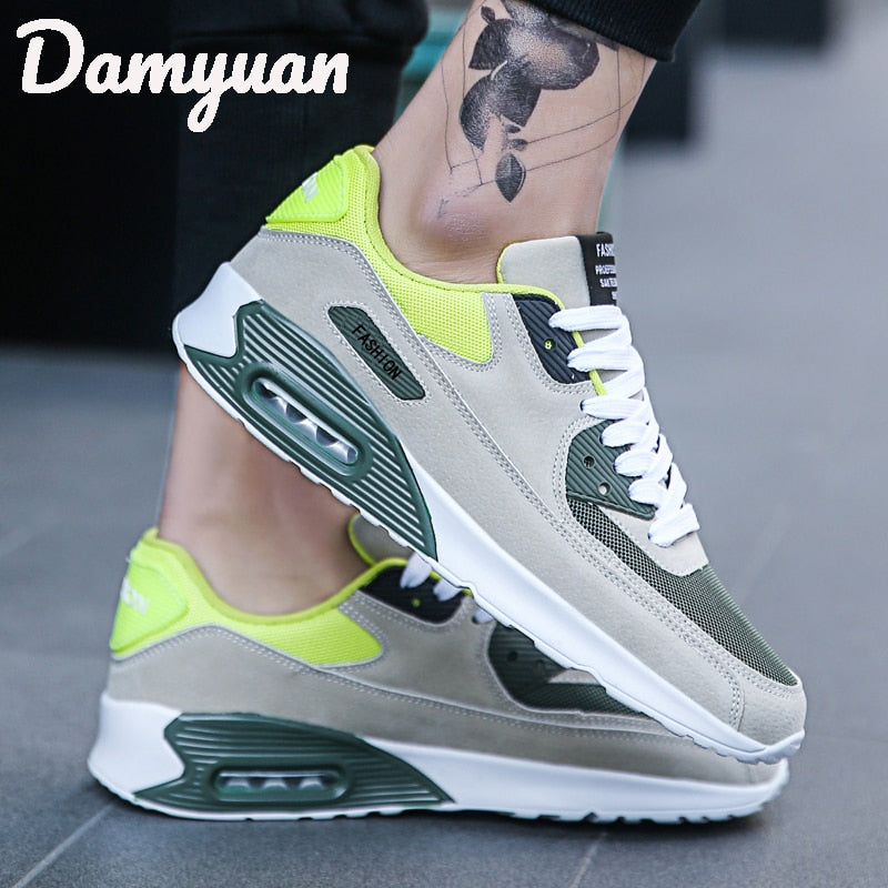 2019 men running shoes air cushion mesh breathable comfort fitness shock absorption