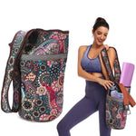 Yoga Mat Bag Casual Fashion Canvas Yoga Bag Backpack With Large Size Zippe