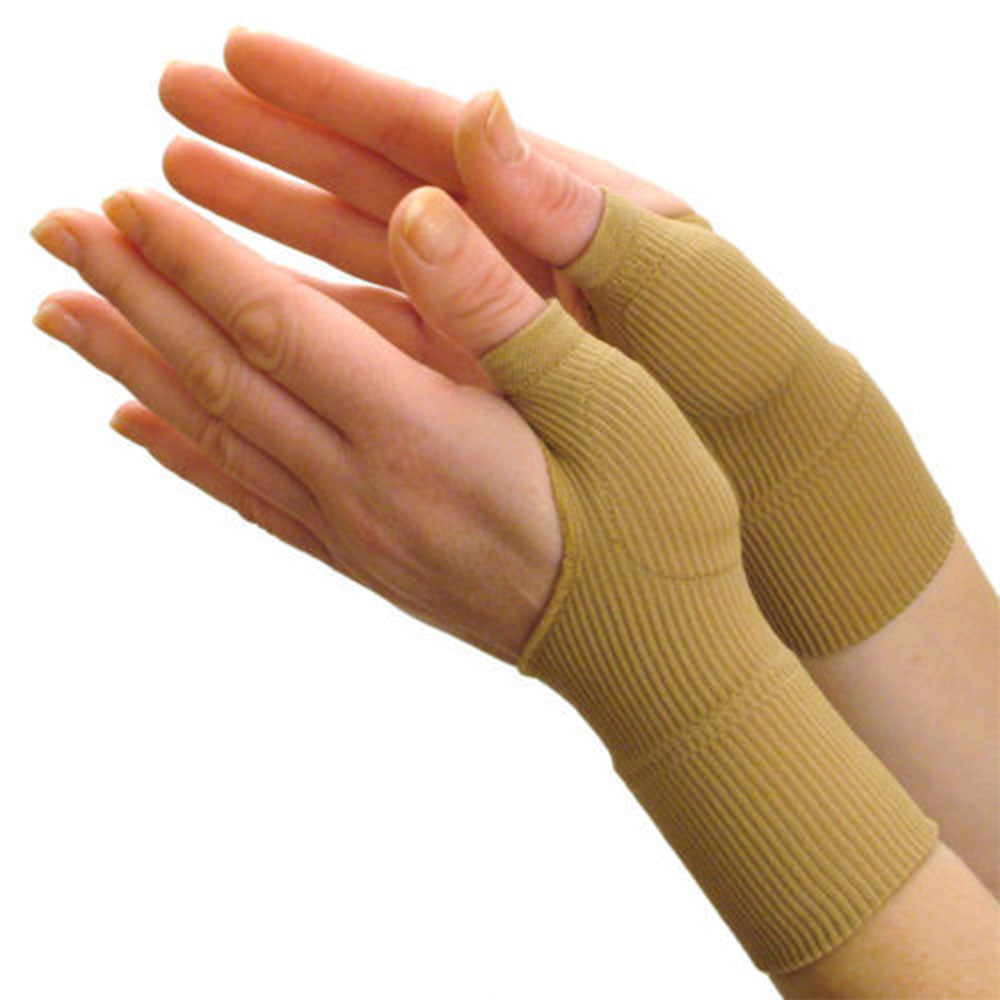 New 1 Pair Beige Color Arthritis Gloves Medical Wrist Thumbs Hands Splint Support Brace