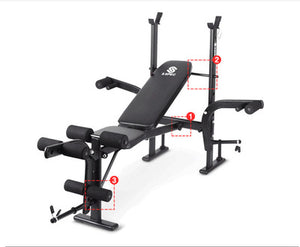 Home Indoor Multifunction Fitness Equipment Sit Up Bench Adjustable Crunch Board Barbell Rack Solid Steel Weightlifting Training