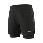 Men Running Shorts 2 in 1 Quick Dry Active Training Exercise Jogging Sports Shorts