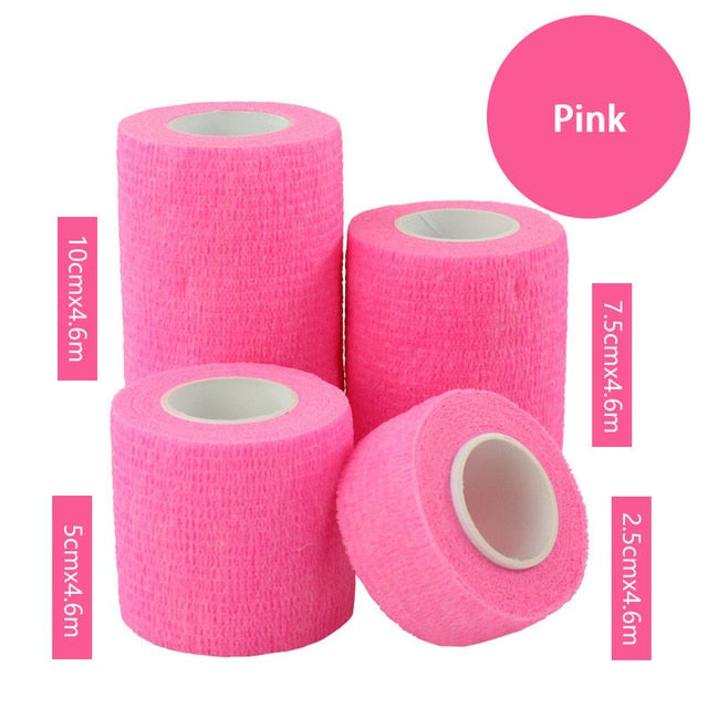 1Pcs Waterproof Medical Therapy Self Adhesive Bandage Muscle Tape Finger Joints Wrap First Aid Kit Pet Elastic Bandage