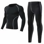 Men's Sports Compression Racing Set T-Shirt + Pants - Skin Tights Fitness Long Sleeve