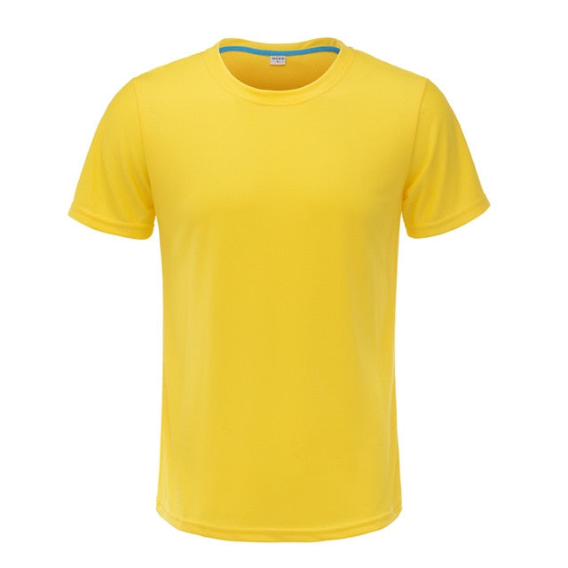 Men Running T Shirt Quick Dry Fitness T Shirt Training Clothes Gym Soccer