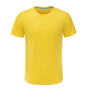 Men Running T Shirt Quick Dry Fitness T Shirt Training Clothes Gym Soccer