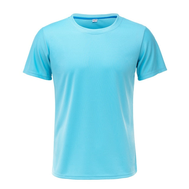 Men Running T Shirt Quick Dry Fitness T Shirt Training Clothes Gym Soccer