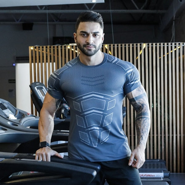 Gym Shirt Sport T Shirt Men Fitness Running Shirts Quick Dry