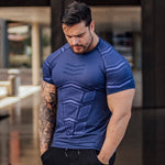 Gym Shirt Sport T Shirt Men Fitness Running Shirts Quick Dry