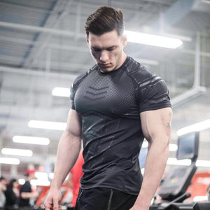 Gym Shirt Sport T Shirt Men Fitness Running Shirts Quick Dry