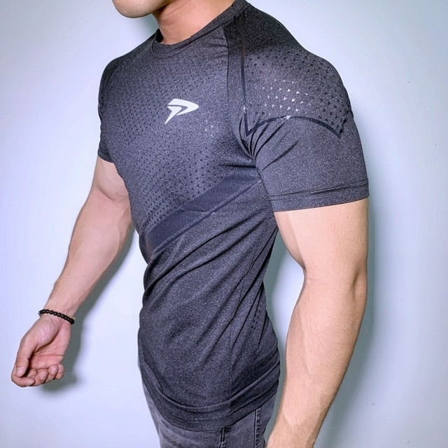 Gym Shirt Sport T Shirt Men Fitness Running Shirts Quick Dry