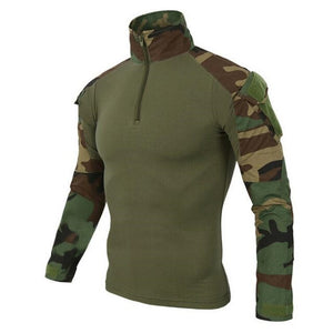 Field Combat Training Camo Long Sleeve Tactical Shirt Army Fans Shoot Train Camping Breathable