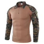 Field Combat Training Camo Long Sleeve Tactical Shirt Army Fans Shoot Train Camping Breathable