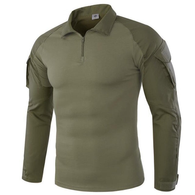 Field Combat Training Camo Long Sleeve Tactical Shirt Army Fans Shoot Train Camping Breathable