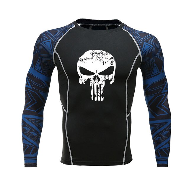 Men Fitness Running T Shirts Long Sleeve Sport Top Elastic Sportswear