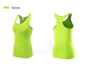 Women Yoga Sleeveless T-shirts Sports Fitness Base Layer Training