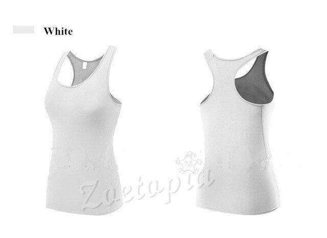 Women Yoga Sleeveless T-shirts Sports Fitness Base Layer Training