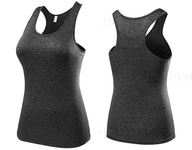 Women Yoga Sleeveless T-shirts Sports Fitness Base Layer Training