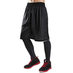 Mens Black Basketball Shorts Quick Dry Breathable Training Basket-ball Running Shorts