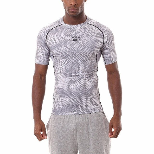 Men's T-Shirt Fitness Jerseys Tights Sport Tops Short Sleeve Gym Running Compression Shirt