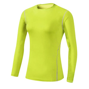 Base Layer Fitness Sport Shirt Quick Dry Women long Sleeves Top Gym