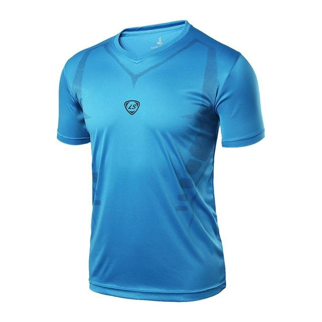 Sport Men Quick Dry Wicking Running T-shirts Training Compression Breathable