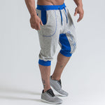 Mens gym cotton shorts Running jogging outdoor sports Cropped Fitness Sweatpants male workout Crossfit