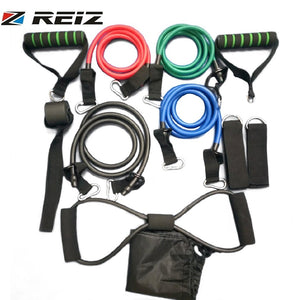 11 Pcs/Set Rally Pull Rope Muscle Training Resistance Bands Portable Multifunctional Chest Expander Puller Exercise Tubes