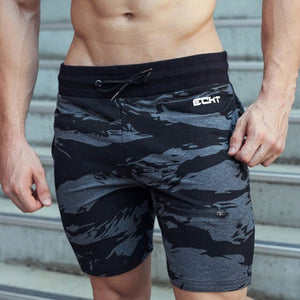 Men Gym Fitness camouflage cotton shorts Run jogging sports bodybuilding Calf-Length Sweatpants