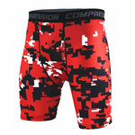 Mens Camouflage Tight shorts Running training compression Quick-dry short pants