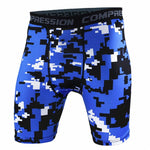 Mens Camouflage Tight shorts Running training compression Quick-dry short pants