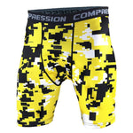 Mens Camouflage Tight shorts Running training compression Quick-dry short pants