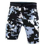 Mens Camouflage Tight shorts Running training compression Quick-dry short pants