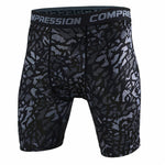 Mens Camouflage Tight shorts Running training compression Quick-dry short pants