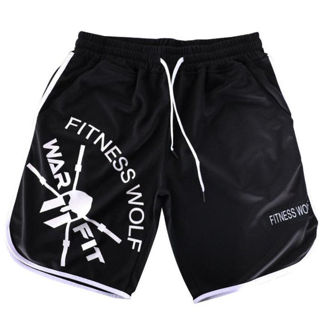 Men Running Jogging Sports Shorts Gym Fitness Loose Breathable Mesh Male Workout Training