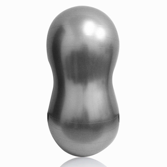 Yoga Supplies Explosion-proof Yoga Peanut Ball Fitness Rehabilitation Physical Therapy Ball-Gray