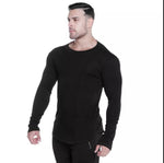 New Sport Shirt Men Fitness Running T Shirts Long Sleeve Sport Top Elastic Sportswear