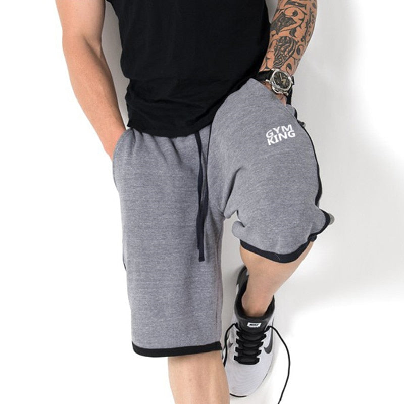 Men Gym Training Loose Cotton Shorts Running Jogging Outdoor Sports Fitness Sweatpants Male Workout