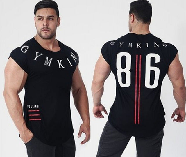 Mens Run Jogging Sports Cotton T-shirt Gym Fitness Bodybuilding