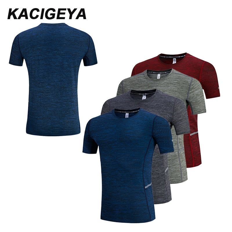 T Shirt Men Training Men Running Sports T Shirts Quick dry Short Sleeve