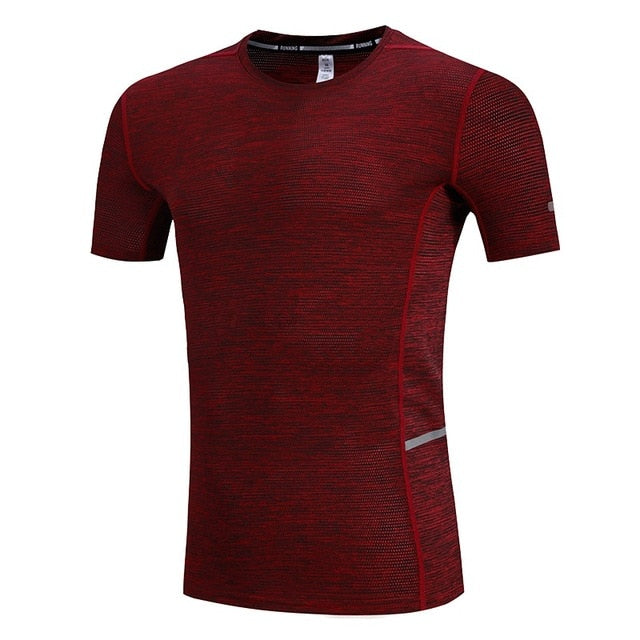 T Shirt Men Training Men Running Sports T Shirts Quick dry Short Sleeve