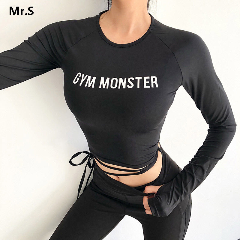 Solid Long Sleeve Yoga Crop Top Gym Shirts for Women Workout Shirts with thumb holes Fitness Running Sport