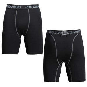 Male Fitness Quick-Drying Tight Shorts Elastic Compression Leggings Training Pants