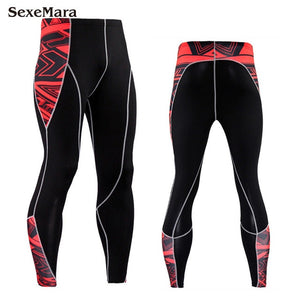 Mens Sport Running Set Compression T-Shirt + Pants Skin-Tight Long Sleeves Fitness MMA Training Clothes Gym Yoga Suits