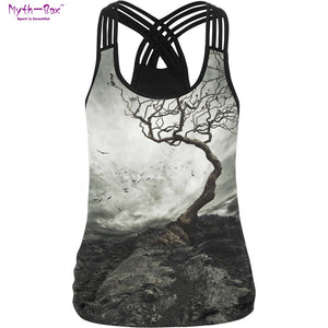 Summer Women Sport Vest 3D Print Female Yoga Shirts Running Vest Training Fitness