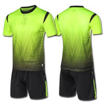 Football new kids men blank soccer jerseys set button football training suits boys sports football